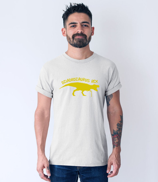 Dziadkozaur rex koszulka z nadrukiem dla dziadka mezczyzna jipi pl 966 53