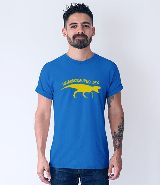 Dziadkozaur rex koszulka z nadrukiem dla dziadka mezczyzna jipi pl 966 55