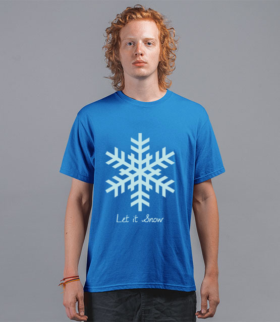 Niech pada snieg koszulka z nadrukiem swiateczne mezczyzna jipi pl 970 43
