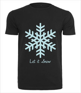 Niech pada śnieg! - Koszulka z nadrukiem - Świąteczne - Męska