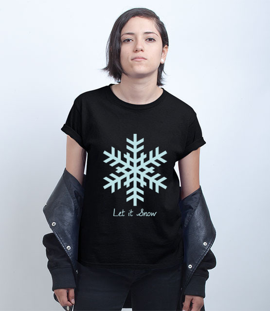 Niech pada snieg koszulka z nadrukiem swiateczne kobieta jipi pl 970 70