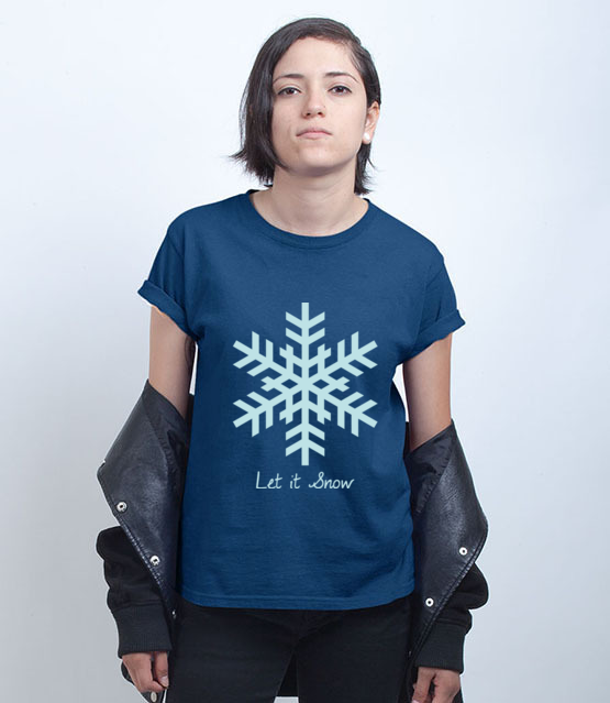 Niech pada snieg koszulka z nadrukiem swiateczne kobieta jipi pl 970 74