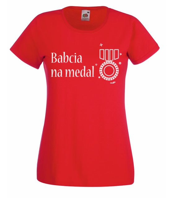 Babcia na medal koszulka z nadrukiem dla babci kobieta jipi pl 995 60