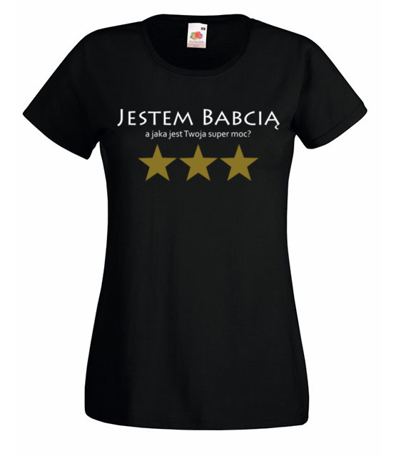 Moja super moc babcia koszulka z nadrukiem dla babci kobieta jipi pl 1009 59