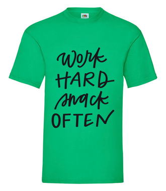 Ciężką pracą ludzie się bogacą - Koszulka z nadrukiem - Praca - Męska
