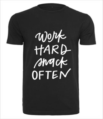 Ciężką pracą ludzie się bogacą - Koszulka z nadrukiem - Praca - Męska