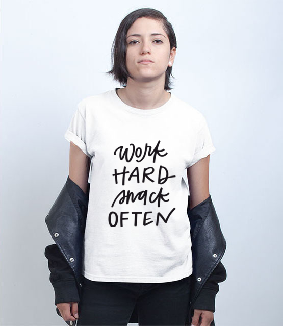 Ciezka praca ludzie sie bogaca koszulka z nadrukiem praca kobieta jipi pl 1011 71