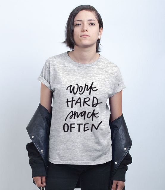 Ciezka praca ludzie sie bogaca koszulka z nadrukiem praca kobieta jipi pl 1011 75