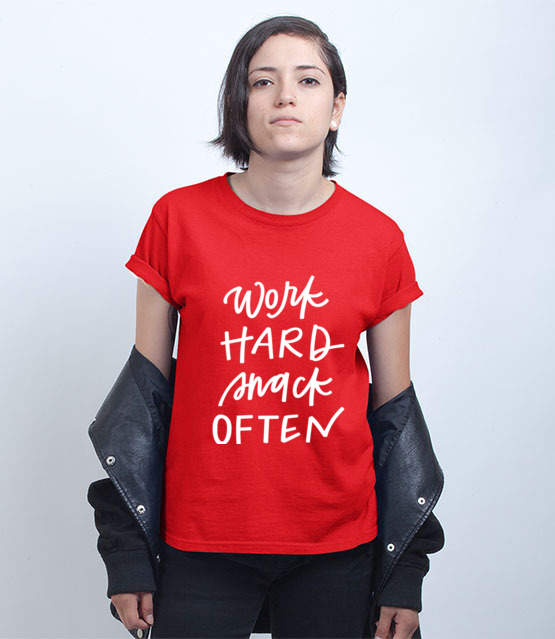 Ciezka praca ludzie sie bogaca koszulka z nadrukiem praca kobieta jipi pl 1012 72
