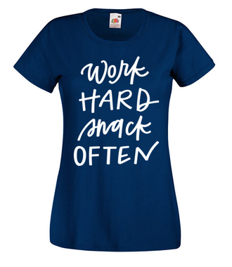 Ciężką pracą ludzie się bogacą - Koszulka z nadrukiem - Praca - Damska