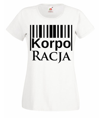 Przecież wiem - korpoRACJA! - Koszulka z nadrukiem - Praca - Damska
