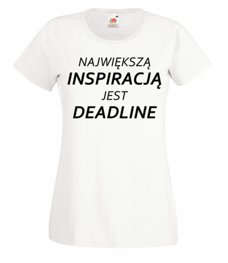 Deadline, powrót inspiracji - Koszulka z nadrukiem - Praca - Damska