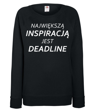 Deadline, powrót inspiracji - Bluza z nadrukiem - Praca - Damska