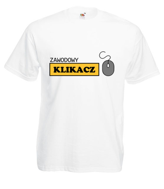 Zawodowy klikacz - Koszulka z nadrukiem - Praca - Męska