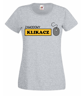Zawodowy klikacz - Koszulka z nadrukiem - Praca - Damska