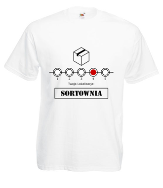 Przestój na sortowni - Koszulka z nadrukiem - Praca - Męska