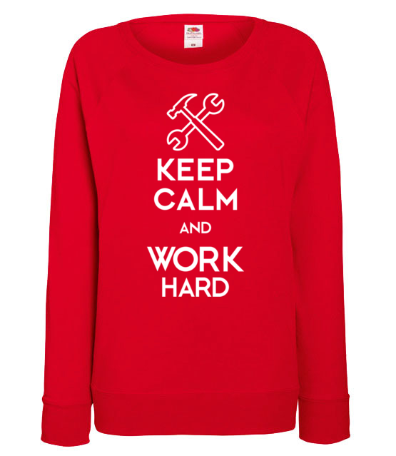 Keep calm work hard bluza z nadrukiem praca kobieta jipi pl 1036 116