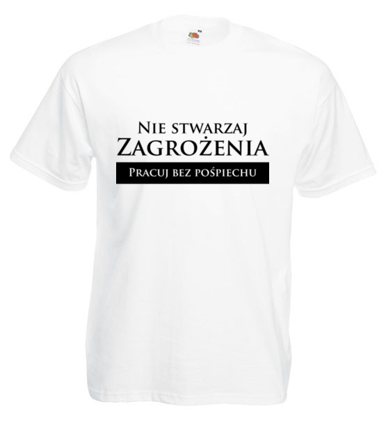 Pracuj bez pospiechu koszulka z nadrukiem praca mezczyzna jipi pl 1037 2
