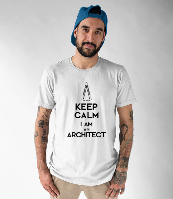 Keep calm i am architect koszulka z nadrukiem praca mezczyzna jipi pl 1041 47