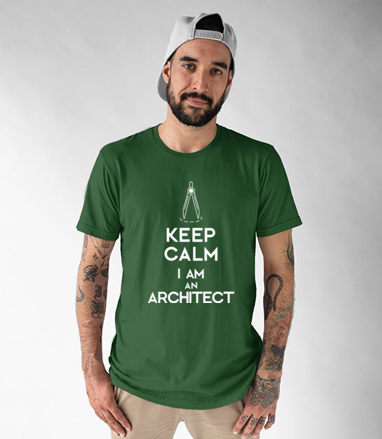 Keep calm i am architect koszulka z nadrukiem praca mezczyzna jipi pl 1042 191