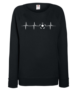 W żyłach piłkarska płynie krew - Bluza z nadrukiem - Sport - Damska