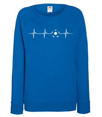 W żyłach piłkarska płynie krew - Bluza z nadrukiem - Sport - Damska