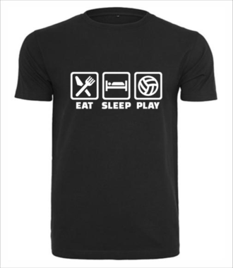 Jeść, pić, spać i grać! - Koszulka z nadrukiem - Sport - Męska