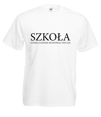 Szkoła. A Ty z czym kojarzysz? - Koszulka z nadrukiem - Szkoła - Męska