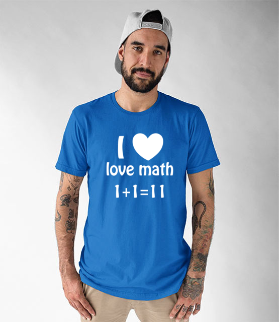 Matematyka moja miloscia koszulka z nadrukiem szkola mezczyzna jipi pl 1082 49