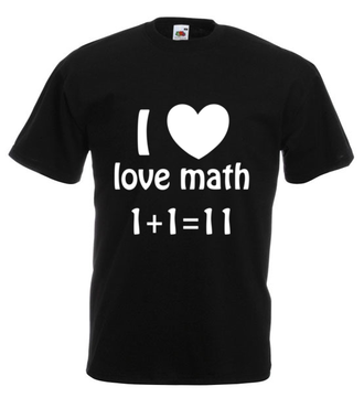 Matematyka moją miłością - Koszulka z nadrukiem - Szkoła - Męska
