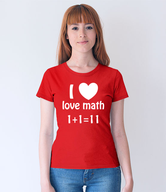 Matematyka moja miloscia koszulka z nadrukiem szkola kobieta jipi pl 1082 66