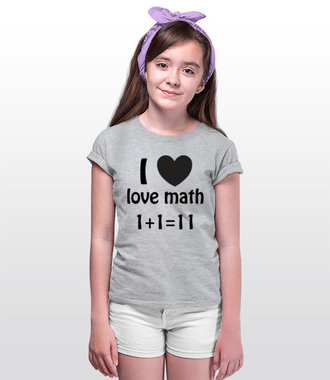 Matematyka moją miłością - Koszulka z nadrukiem - Szkoła - Dziecięca