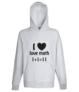 Matematyka moją miłością - Bluza z nadrukiem - Szkoła - Męska z kapturem