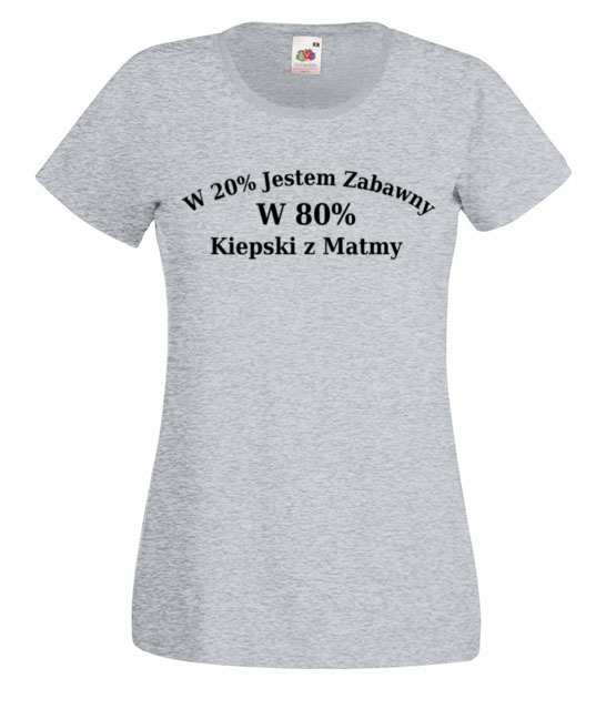 Zabawny choc kiepski z matmy koszulka z nadrukiem szkola kobieta jipi pl 1095 63