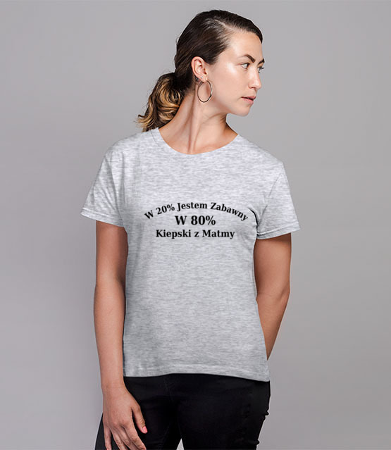 Zabawny choc kiepski z matmy koszulka z nadrukiem szkola kobieta jipi pl 1095 81