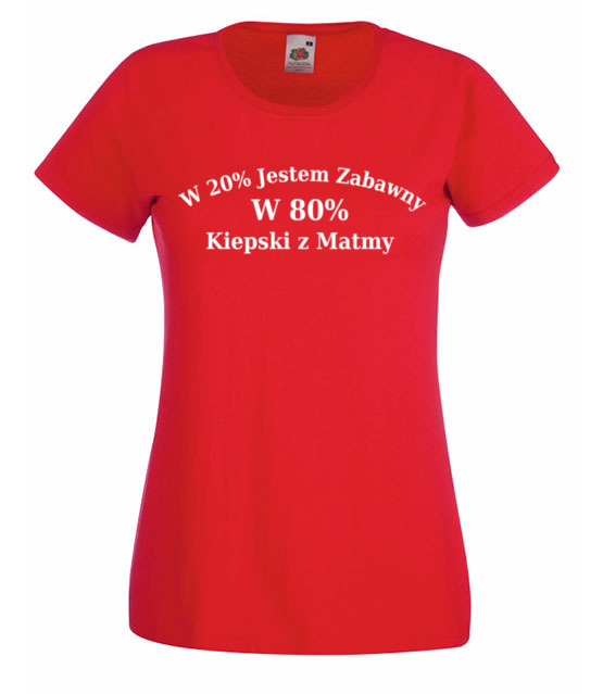 Zabawny choc kiepski z matmy koszulka z nadrukiem szkola kobieta jipi pl 1096 60