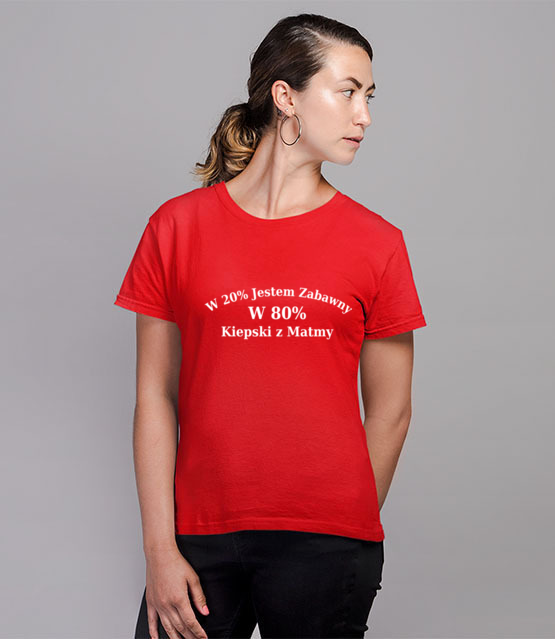 Zabawny choc kiepski z matmy koszulka z nadrukiem szkola kobieta jipi pl 1096 78