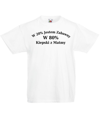 Zabawny, choć kiepski z matmy - Koszulka z nadrukiem - Szkoła - Dziecięca