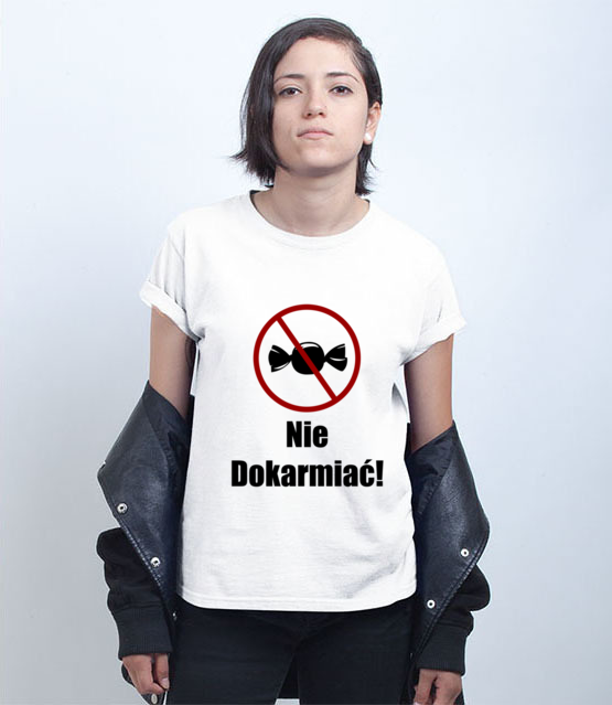 Nie dokarmiac koszulka z nadrukiem smieszne kobieta jipi pl 1106 71