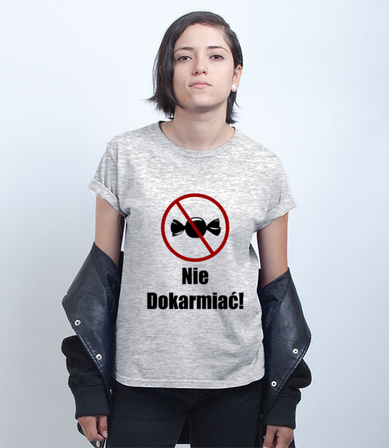 Nie dokarmiac koszulka z nadrukiem smieszne kobieta jipi pl 1106 75