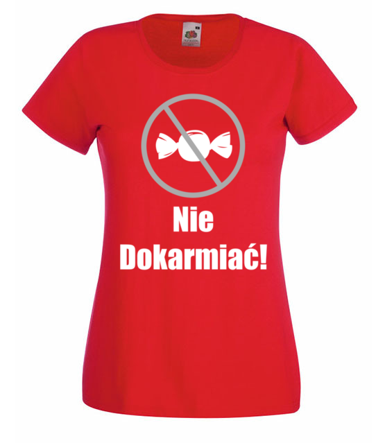 Nie dokarmiac koszulka z nadrukiem smieszne kobieta jipi pl 1107 60