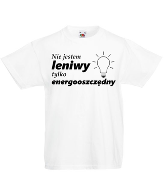 Jestem energooszczędny - Koszulka z nadrukiem - Śmieszne - Dziecięca