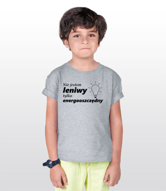 Jestem energooszczędny - Koszulka z nadrukiem - Śmieszne - Dziecięca