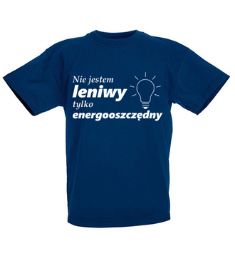 Jestem energooszczędny - Koszulka z nadrukiem - Śmieszne - Dziecięca