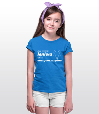 Jestem energooszczędna - Koszulka z nadrukiem - Śmieszne - Dziecięca