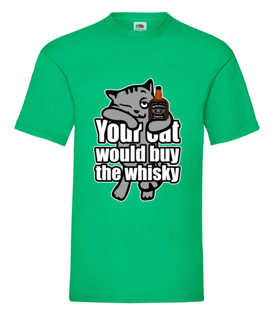 Whiskacz dla kazdego kota koszulka z nadrukiem smieszne mezczyzna jipi pl 172 186