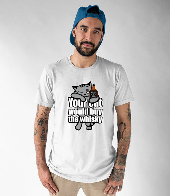 Whiskacz dla kazdego kota koszulka z nadrukiem smieszne mezczyzna jipi pl 172 47