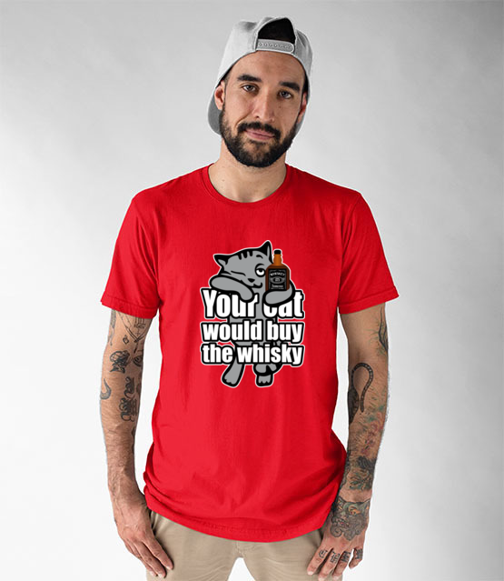 Whiskacz dla kazdego kota koszulka z nadrukiem smieszne mezczyzna jipi pl 172 48