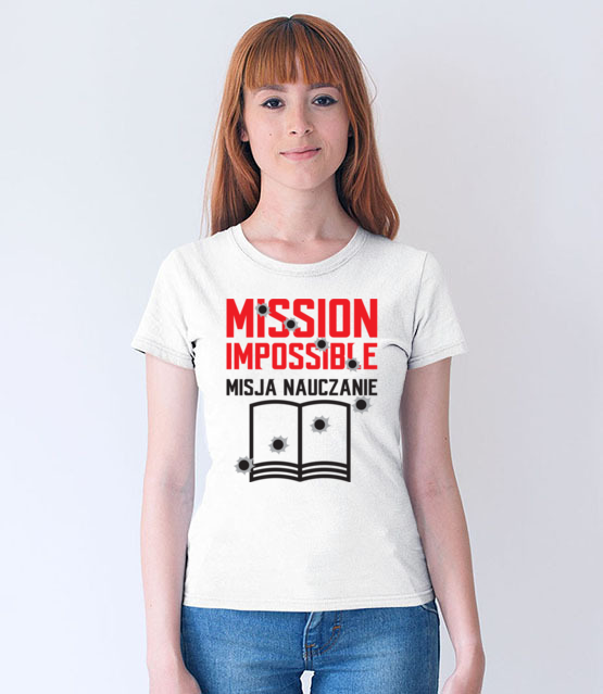 Misja nauczanie koszulka z nadrukiem dzien nauczyciela kobieta jipi pl 1143 65