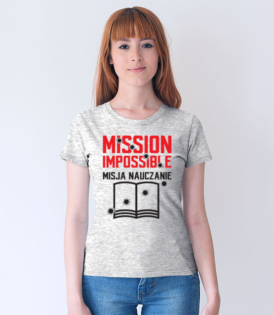 Misja nauczanie koszulka z nadrukiem dzien nauczyciela kobieta jipi pl 1143 69